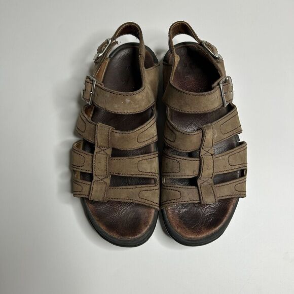 Vintage NIKE ACG Fisherman Hiking Sandals Mens 10 Y2K Brown Leather 138027 221 - Picture 3 of 10